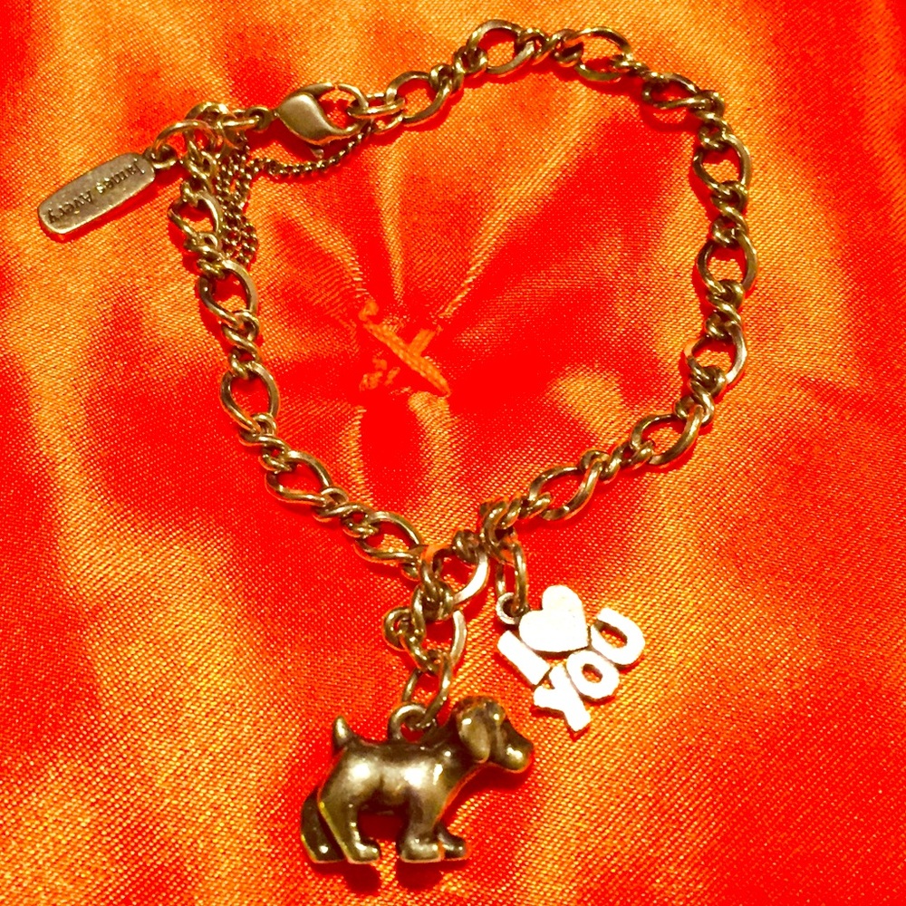 James Avery Charm Bracelet w/ puppy and love charm